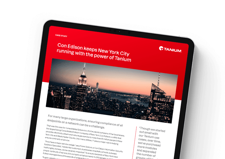 Con Edison keeps New York City running with the power of Tanium