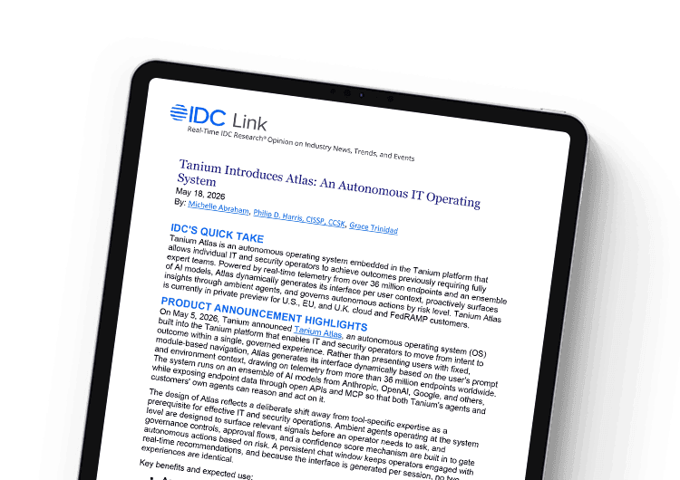 Tanium Introduces Atlas: An Autonomous IT Operating System