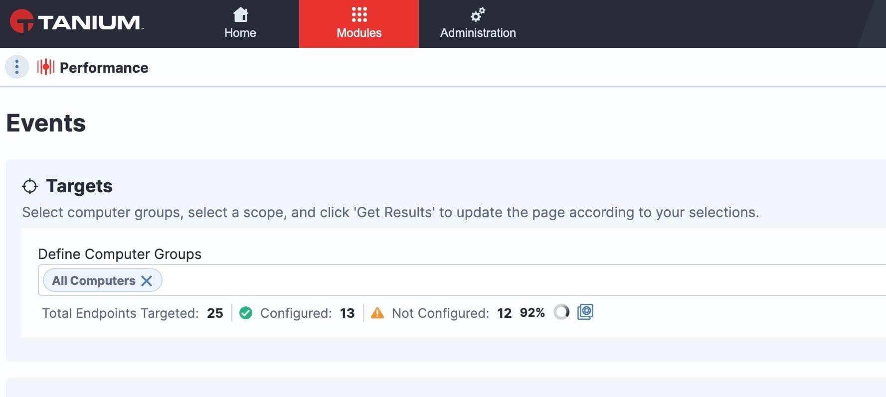 Investigate endpoint data from the Tanium console