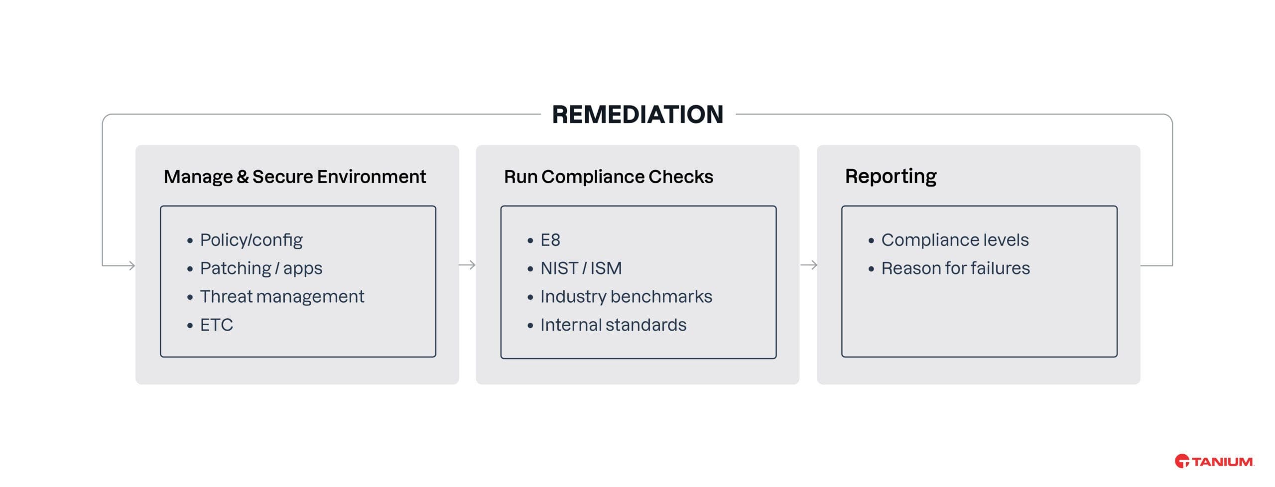 Flow chart of Tanium remediation process.