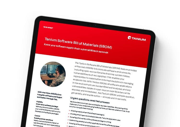 Tanium Software Bill of Materials (SBOM)