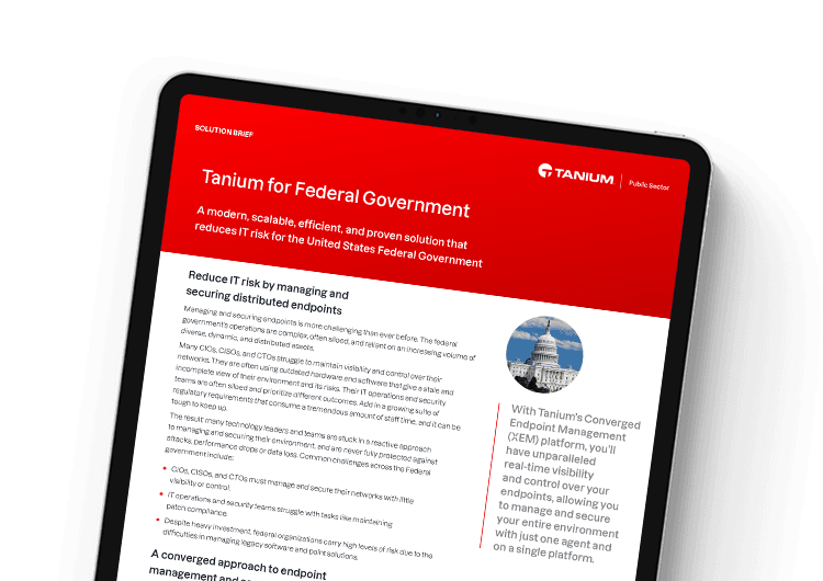 Mobile featured image: Tanium for Federal Government