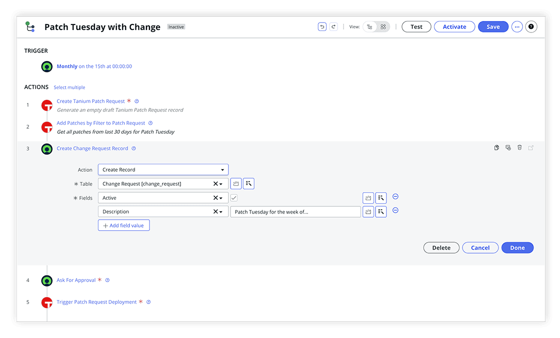 Tanium Patch Management for ServiceNow