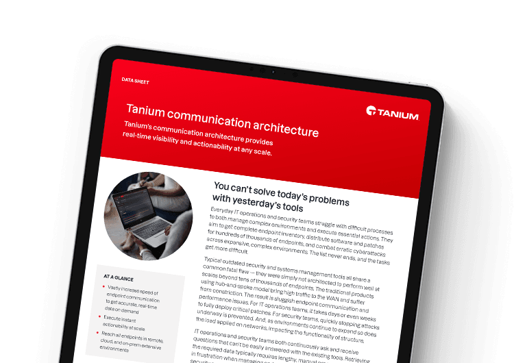 mobile featured image: Tanium architecture data sheet