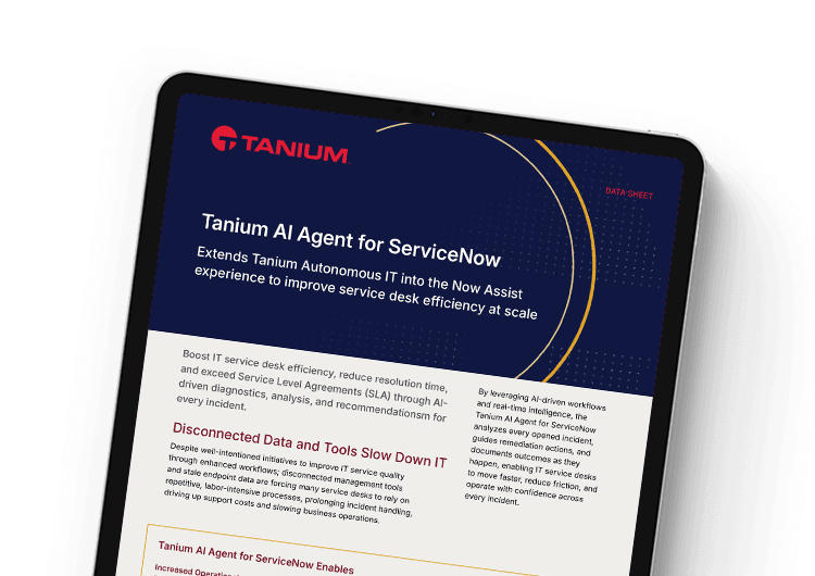 Tanium AI Agent for ServiceNow
