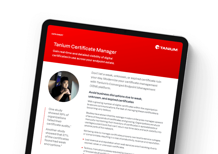 Tanium Certificate Manager