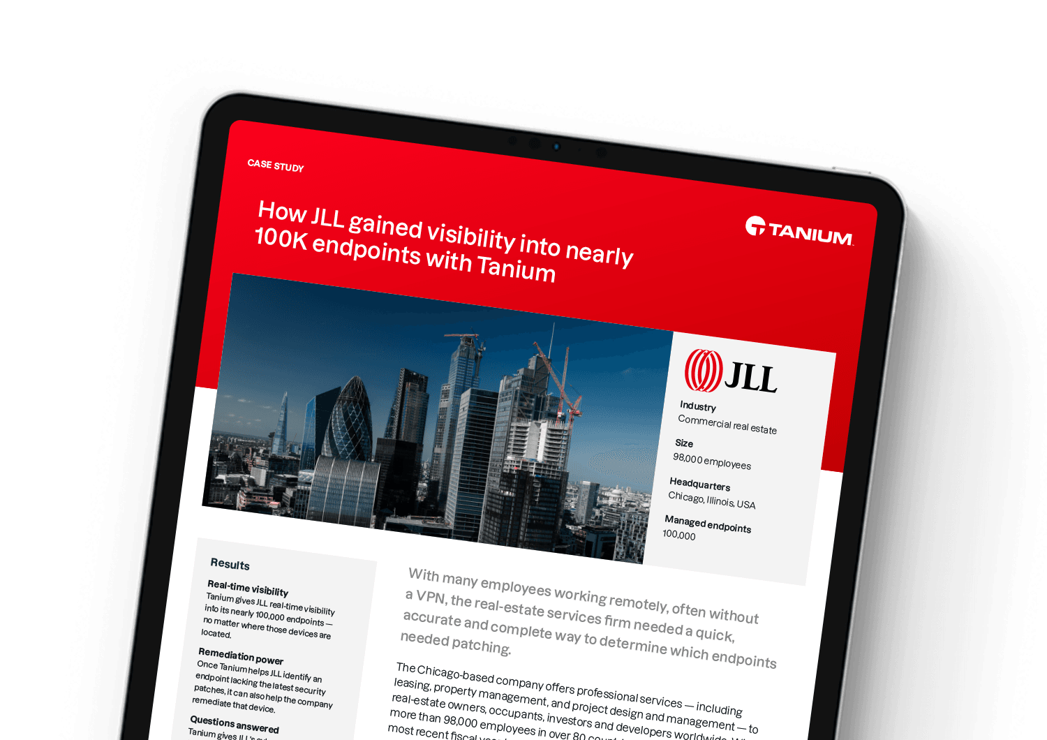 How JLL gained visibility into nearly 100K endpoints with Tanium